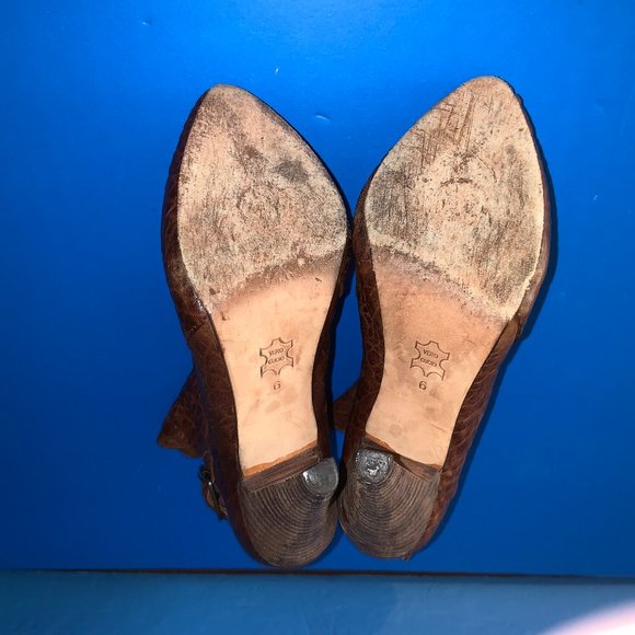 CYNTHIA VINCENT Brown Soft Leather Ankle Boots Size 6 - Picture 4 of 4